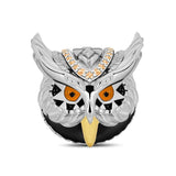 925 Silver Owl Dangle Charm Bead for Bracelet Necklace DIY