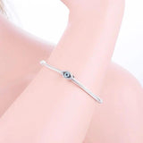 925 Silver Evil Eye Zirconia Bead Charm for Bracelet