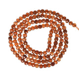 Faceted 3mm-2mm Natural Orange Garnet Loose Stone Beads 15inch