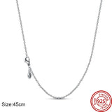 925 Silver Water Ripple Chain Necklace for Women