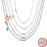 925 Silver Water Ripple Chain Necklace for Women