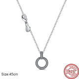 925 Silver Water Ripple Chain Necklace for Women