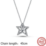 925 Silver Water Ripple Chain Necklace for Women