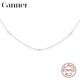925 Silver Choker Star Pendant Necklace Zircon Jewelry