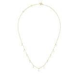 925 Silver Pearl Pendant Necklace Multilayer Chain Wedding Jewelry