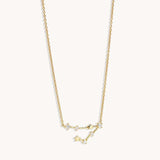 925 Silver Zodiac Constellation Pendant Necklace Sparkling Zircon Charm Gift