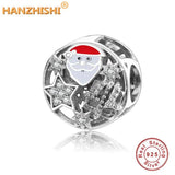 Winter Collection 925 Silver Santa Claus Beads Fit Charm Bracelet Necklace