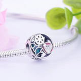 Winter Collection 925 Silver Santa Claus Beads Fit Charm Bracelet Necklace