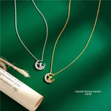 925 Silver Little Prince Star Moon Pendant Necklace