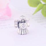 925 Sterling Silver DIY Bead Angel of Love Charm for Bracelet Bangle