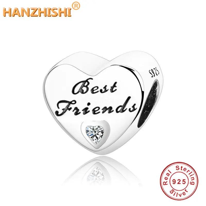 925 Silver Heart Charm Christmas Jewelry