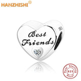 925 Silver Heart Charm Christmas Jewelry