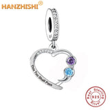 925 Sterling Silver Heart Pendant Charms Beads Jewelry Berloque