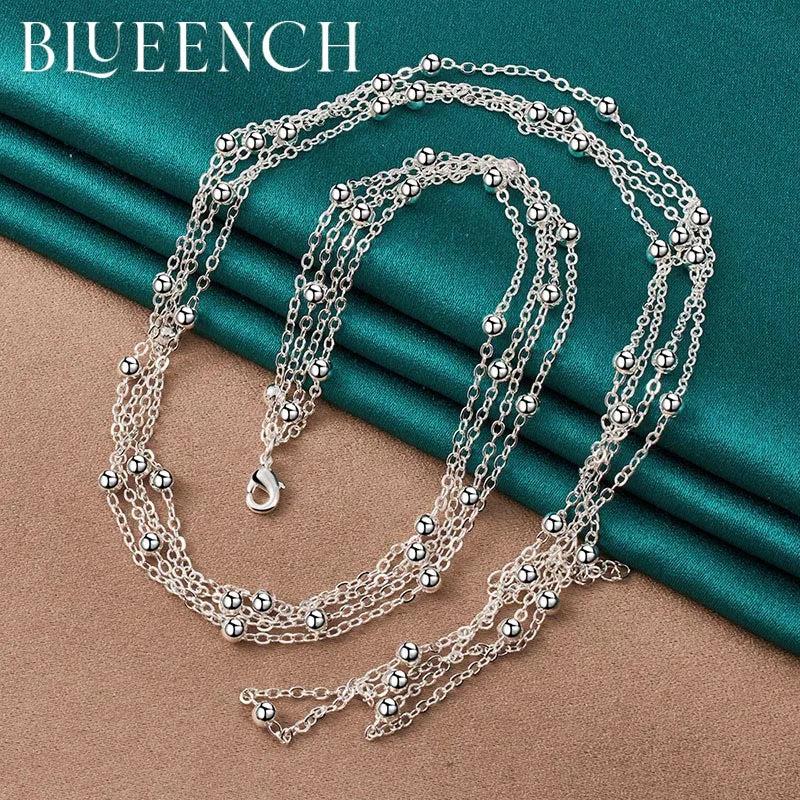 925 Silver Ball Necklace for Women Party Jewelry
