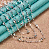 925 Silver Ball Necklace for Women Party Jewelry