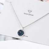 925 Silver Crystal Fragment Dream Star Planet Necklace