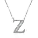 925 Stamp Plata DIY 26 Letters Pendant Necklace for Women Girls