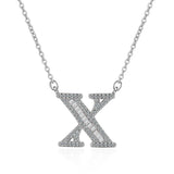 925 Stamp Plata DIY 26 Letters Pendant Necklace for Women Girls