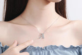925 Stamp Plata DIY 26 Letters Pendant Necklace for Women Girls