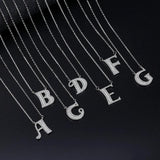 925 Stamp Plata DIY 26 Letters Pendant Necklace for Women Girls