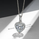 925 Silver Heart Pendant Necklace Women