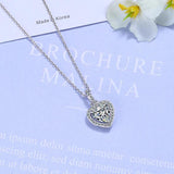 925 Silver Heart Pendant Necklace Women