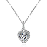 925 Silver Heart Pendant Necklace Women