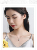 925 Silver Heart Pendant Necklace Women