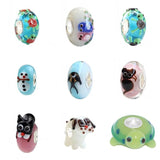 925 Sterling Silver Animal Charm Glass Beads for European Bracelet