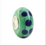 Large Hole Colorful 3D Flowers Spot Charm Glass Beads