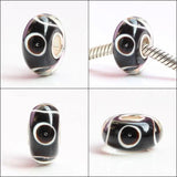 Large Hole Colorful 3D Flowers Spot Charm Glass Beads