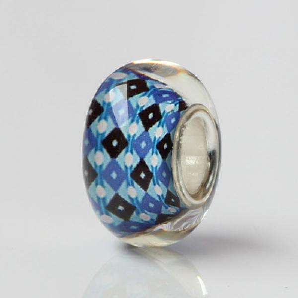 925 Silver Large Hole Beads Colorful Flower Charm Beads