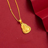 Real 999 Maitreya Pendant Necklace for Women Men