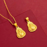Real 999 Maitreya Pendant Necklace for Women Men