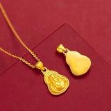 Real 999 Maitreya Pendant Necklace for Women Men