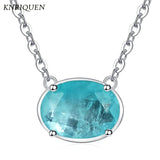 Paraiba Tourmaline Pendant Necklace for Women Fine Jewelry
