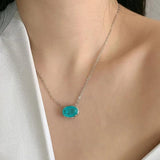 Paraiba Tourmaline Pendant Necklace for Women Fine Jewelry