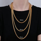 925 Sterling Silver Snake Chain Geometric Pendant Necklace Wedding Party Bijoux