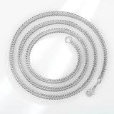 925 Sterling Silver Snake Chain Geometric Pendant Necklace Wedding Party Bijoux