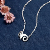925 Silver Sheep Horn Pendant Necklace for Women