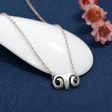 925 Silver Sheep Horn Pendant Necklace for Women