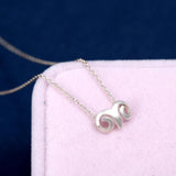 925 Silver Sheep Horn Pendant Necklace for Women