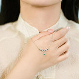 Chrysoprase Pendant Tassel Necklace - Wedding Engagement Jewelry