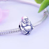 925 Sterling Silver Chinese Buddha Charms Beads for Bracelet Necklace