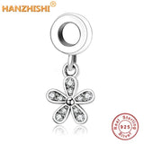 925 Silver Floral Pendant Charm for Bracelet Necklace DIY