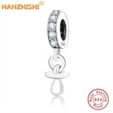 925 Silver Baby Nipple Dangle Beads Charms for Bracelet Necklace Making