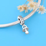 925 Silver Baby Nipple Dangle Beads Charms for Bracelet Necklace Making