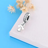 925 Silver Baby Nipple Dangle Beads Charms for Bracelet Necklace Making