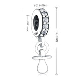 925 Silver Baby Nipple Dangle Beads Charms for Bracelet Necklace Making