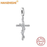 925 Silver Butterfly Cross Charms Beads for Bracelet Necklace